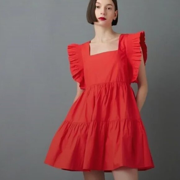 English Factory Dresses & Skirts - English Factory Ruffled Dress With Smocking Detail Size S